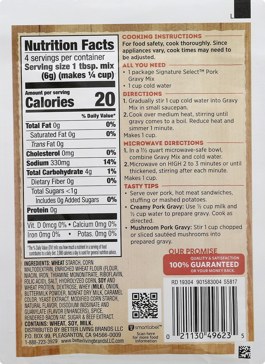 slide 5 of 9, Signature Select Pork Gravy Mix 0.87 oz, 0.87 oz