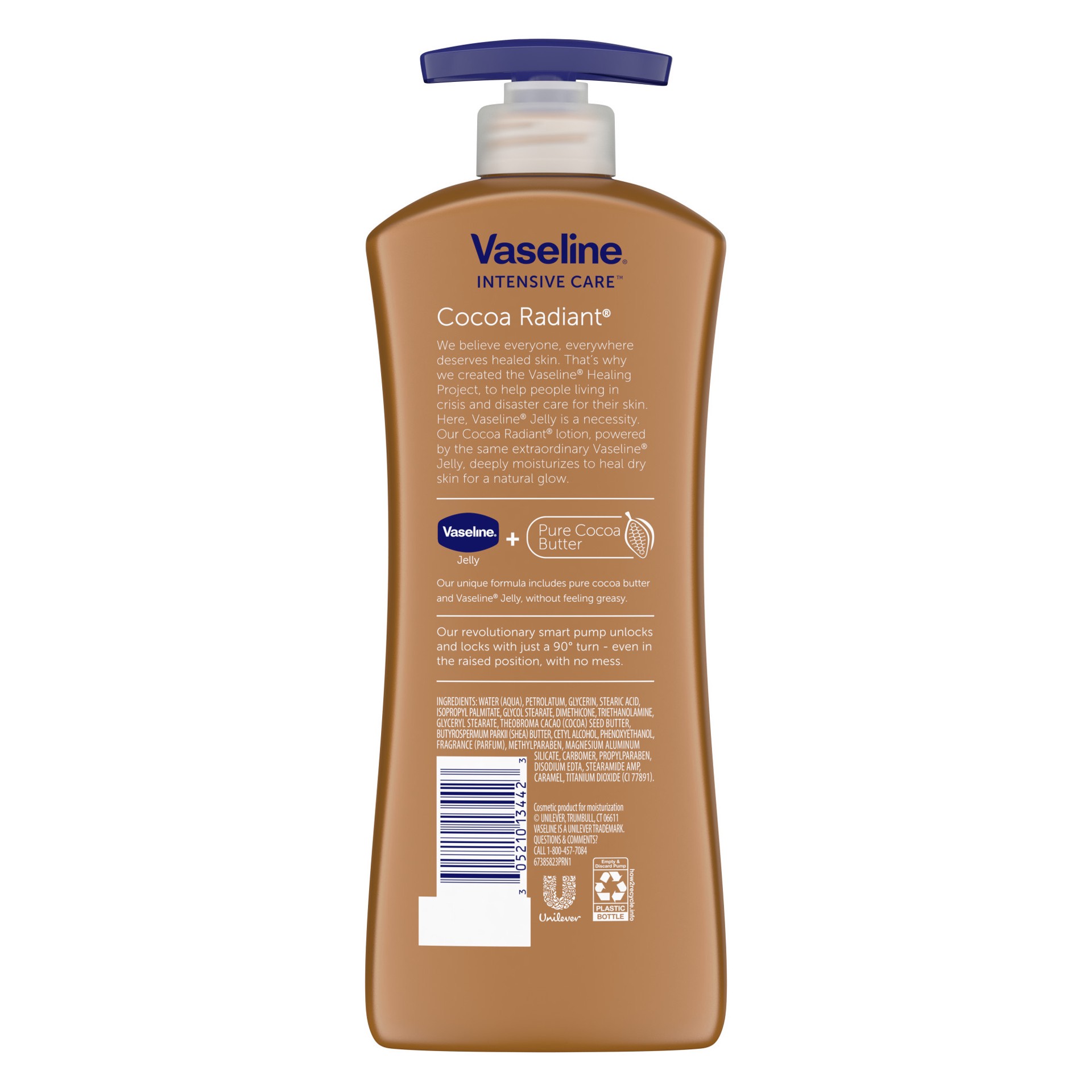 slide 3 of 4, Vaseline Intensive Care Cocoa Radiant Moisture Pump Body Lotion Cocoa Butter - 20.3 fl oz, 20.3 fl oz