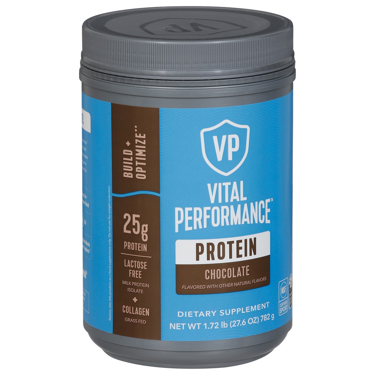 slide 3 of 9, Vital Performance Chocolate Protein Powder 1.72 lb, 1 ct