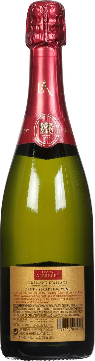 slide 5 of 9, Other-Alcoholic Beverages Lucien Albrecht Brut, 750 ml