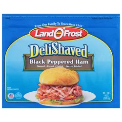 Land O' Frost DeliShaved Black Peppered Ham 9 oz
