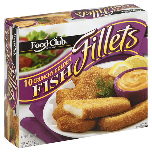 slide 1 of 1, Food Club Fish Fillets Crunchy Breaded, 19 oz