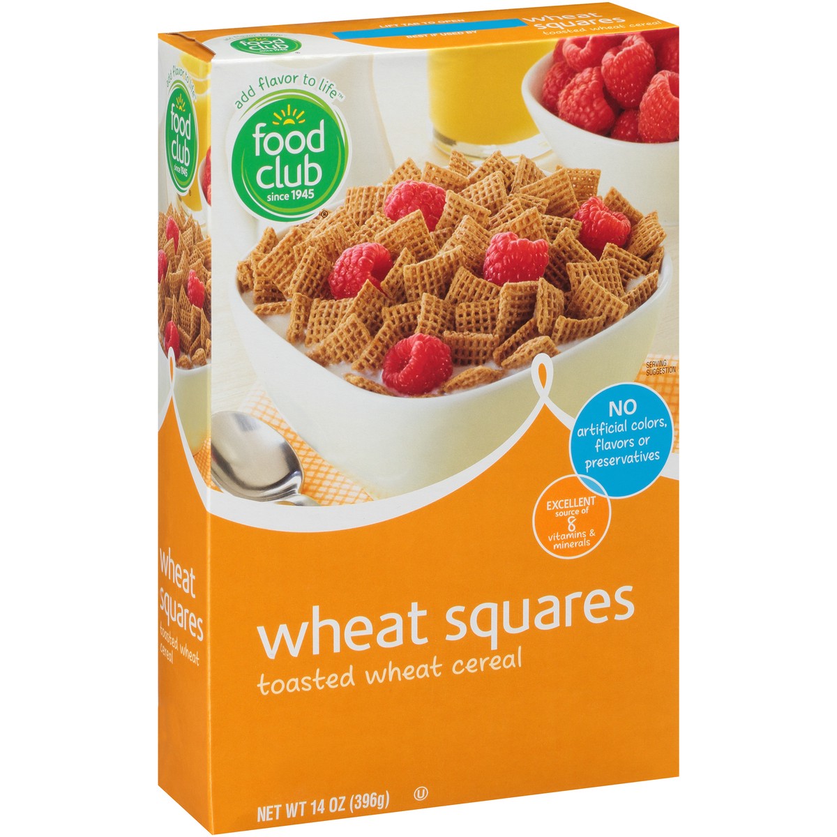 slide 2 of 10, Food Club Wheat Squares Toasted Wheat Cereal, 14 oz