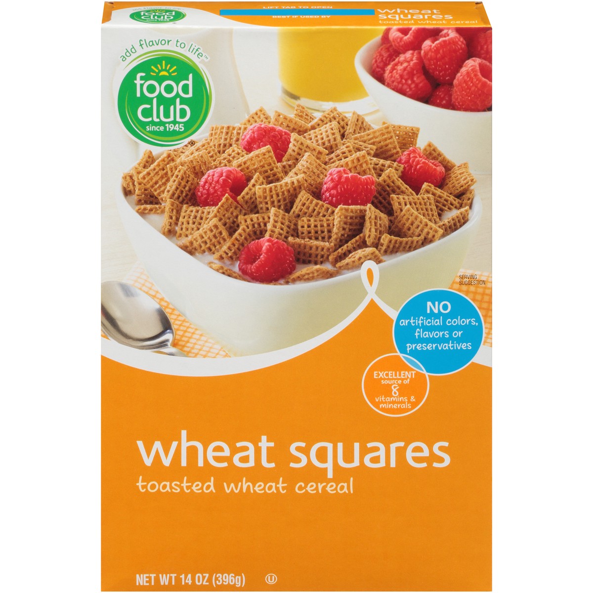 slide 1 of 10, Food Club Wheat Squares Toasted Wheat Cereal, 14 oz