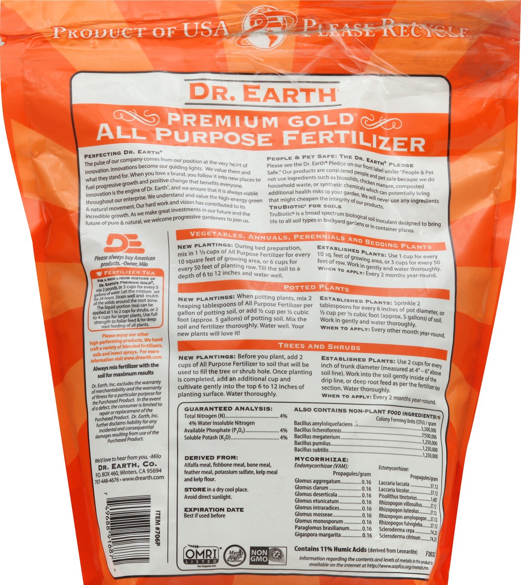 slide 7 of 7, Dr. Earth Premium Gold Organic All Purpose Fertilizer, 4 lb