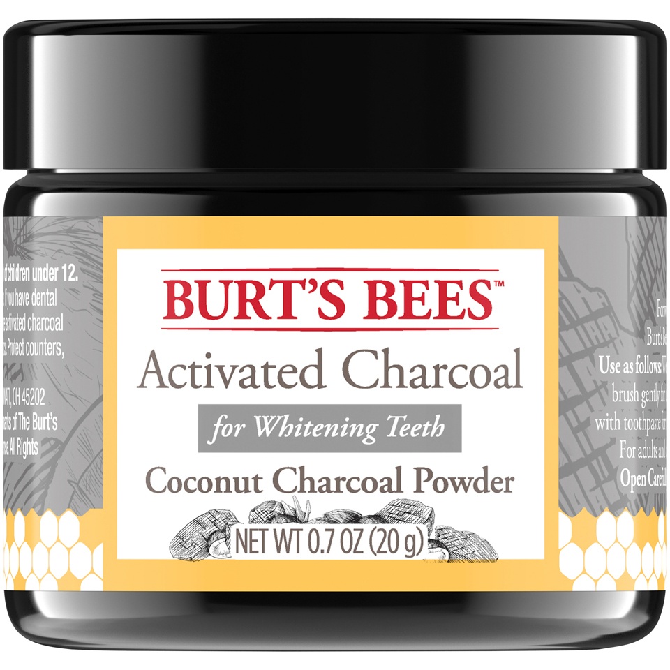 slide 1 of 3, Burt's Bees Activated Coconut Charcoal Powder for Teeth Whitening, 20 gram