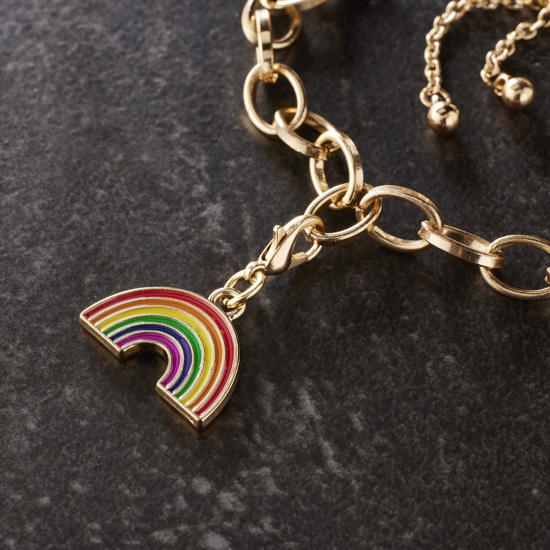 slide 2 of 3, Rainbow Charm By Bead Landing, 13 mm charm size