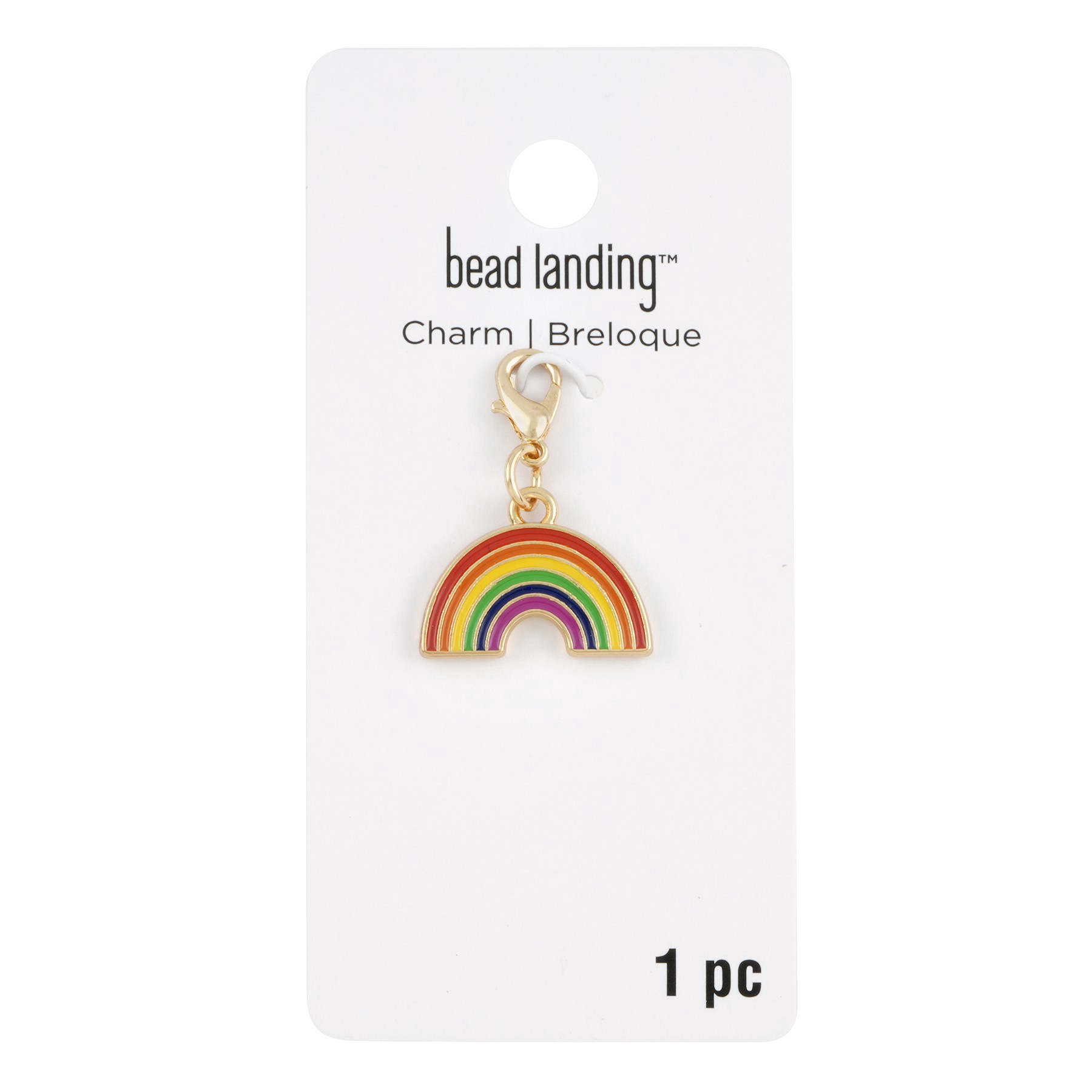 slide 3 of 3, Rainbow Charm By Bead Landing, 13 mm charm size