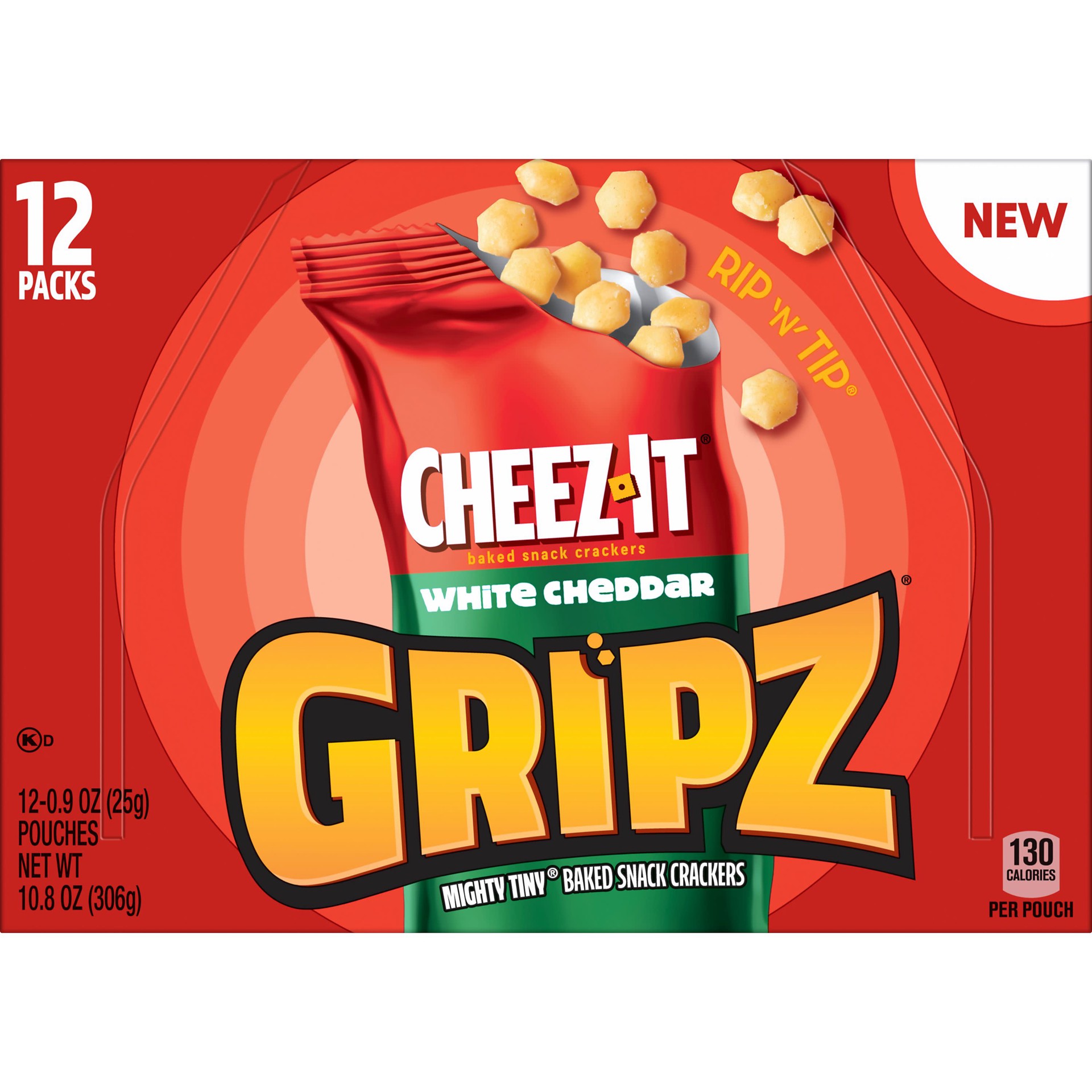 slide 6 of 7, Cheez-It Gripz Crackers White Cheddar 10.8oz, 12 ct