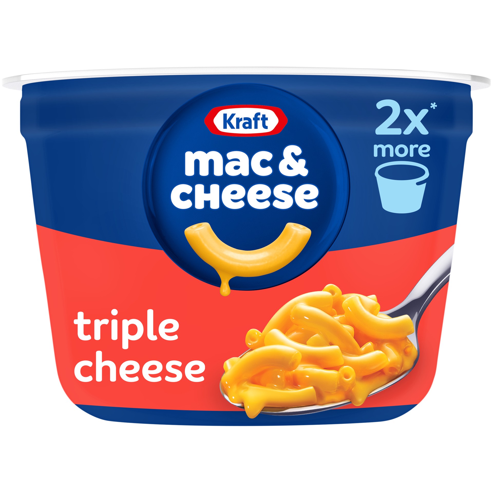 slide 1 of 5, Kraft Triple Cheese Mac & Cheese Macaroni and Cheese Dinner Big Cup Dinner, 4.1 oz Cup, 4.1 oz