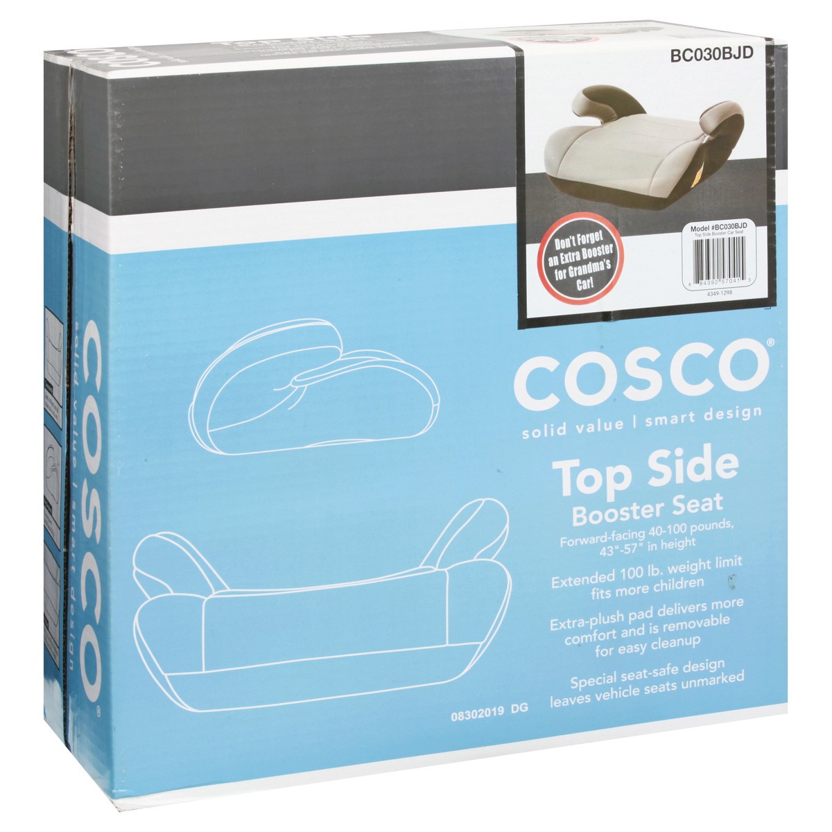 slide 2 of 9, Cosco Top Side Booster Seat 1 ea, 1 ct