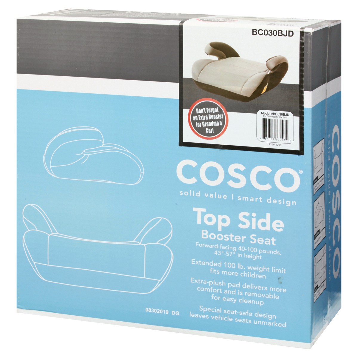 slide 3 of 9, Cosco Top Side Booster Seat 1 ea, 1 ct