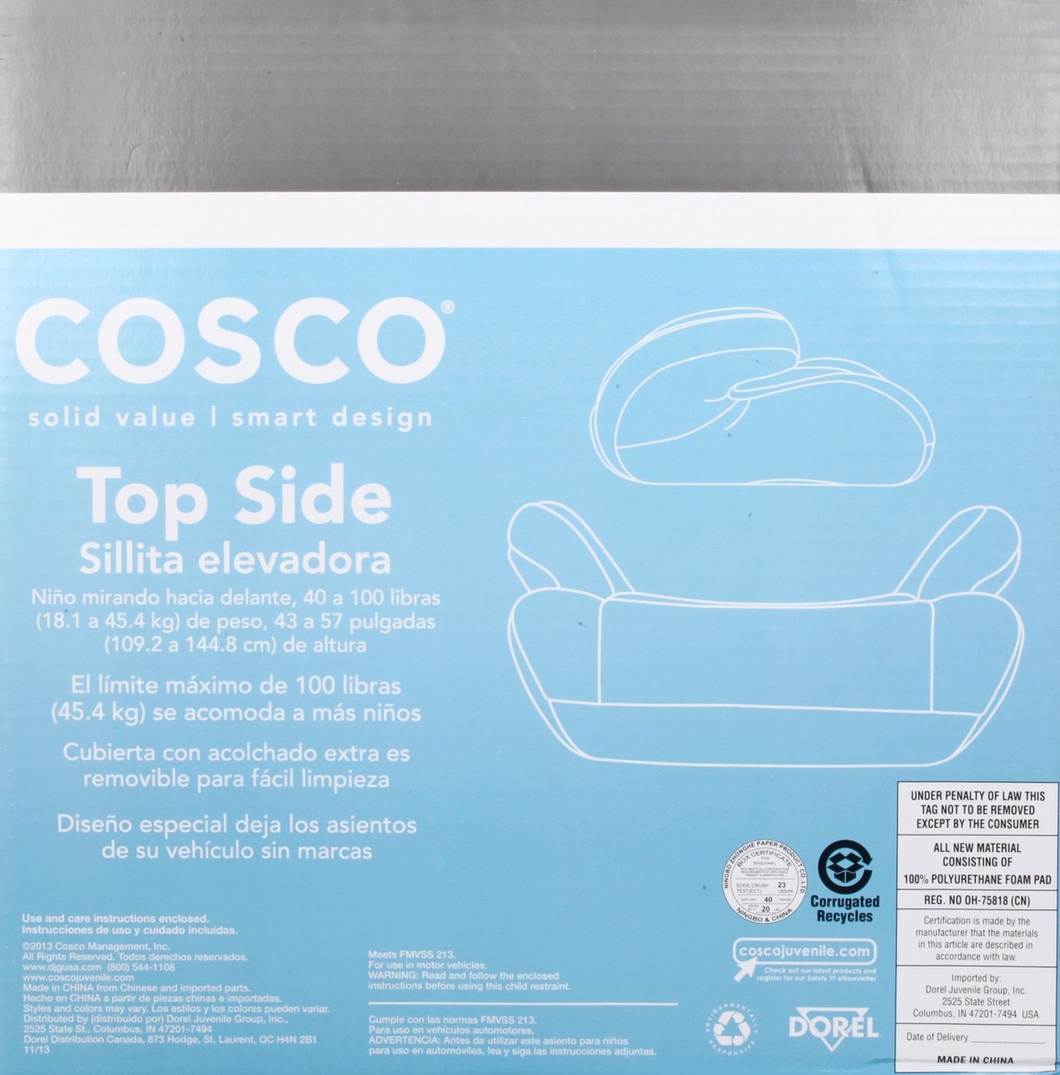 slide 5 of 9, Cosco Top Side Booster Seat 1 ea, 1 ct