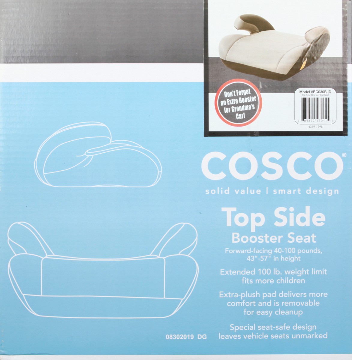 slide 6 of 9, Cosco Top Side Booster Seat 1 ea, 1 ct