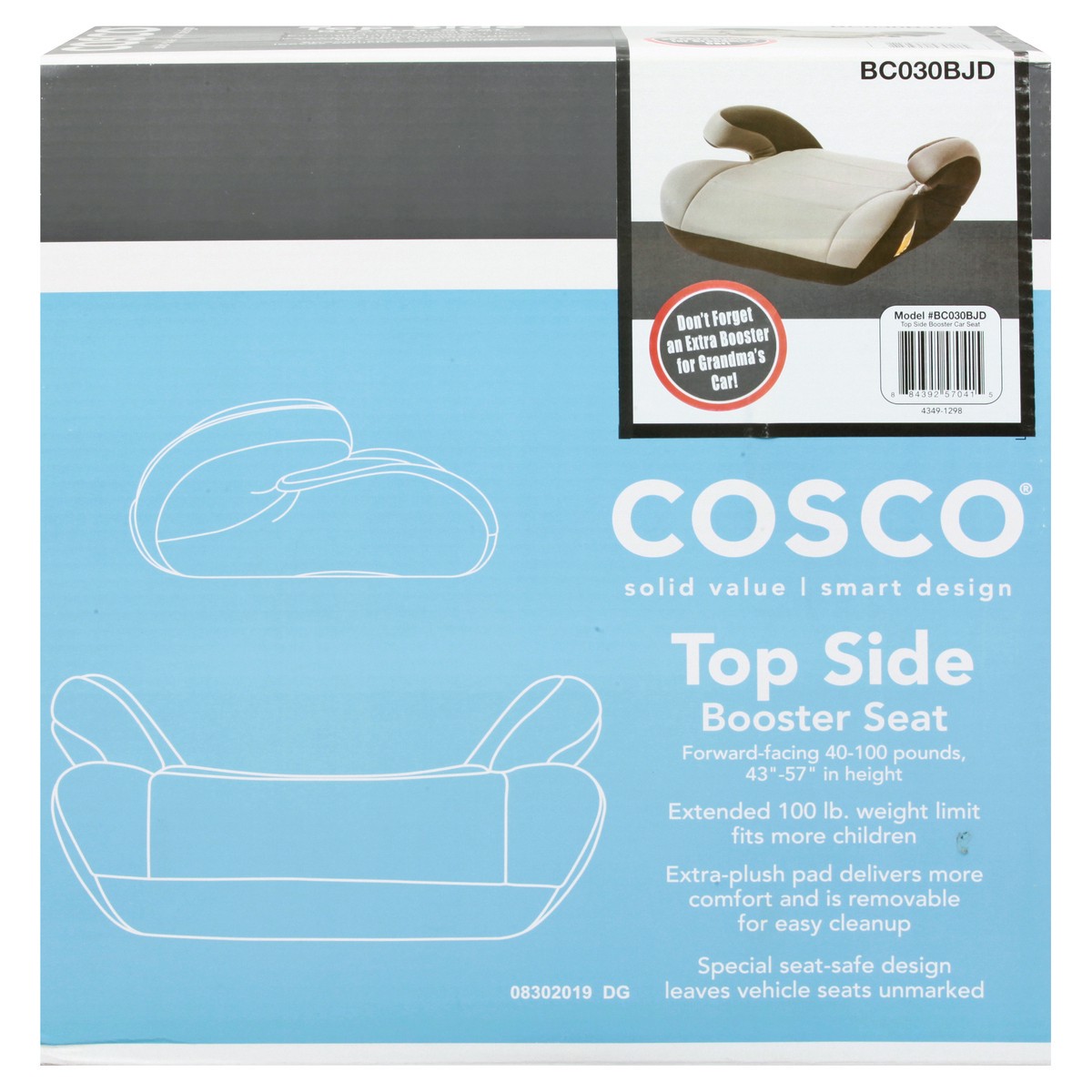 slide 1 of 9, Cosco Top Side Booster Seat 1 ea, 1 ct