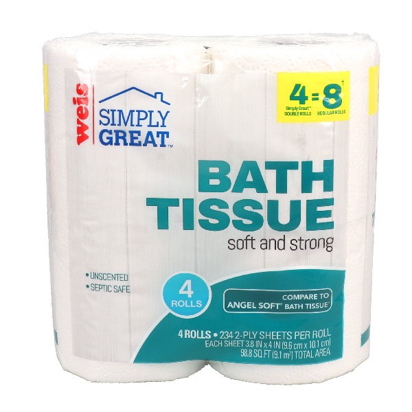 slide 1 of 1, Weis Quality 2 Ply Bath Tissue Double Roll, 1056 ct