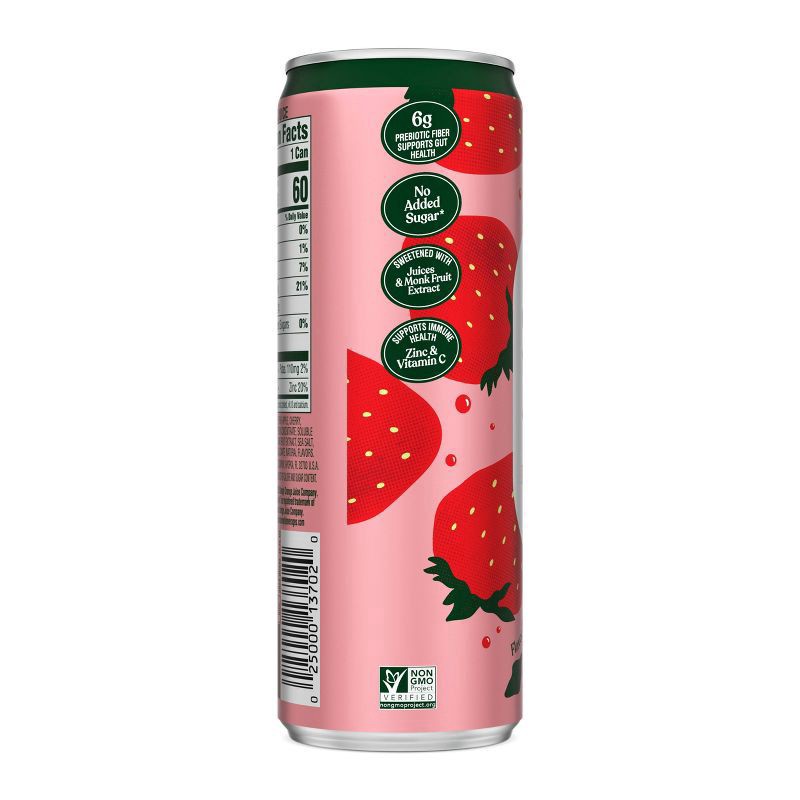slide 10 of 11, Simply Pop Prebiotic Soda Strawberry Drink, 12 oz. can, 12 fl oz