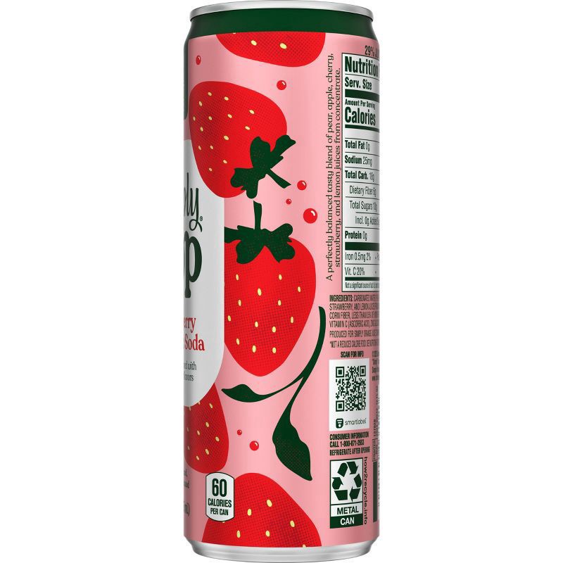 slide 3 of 11, Simply Pop Prebiotic Soda Strawberry Drink, 12 oz. can, 12 fl oz