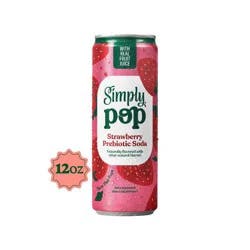Simply POP Prebiotic Soda Strawberry Can, 12 fl oz