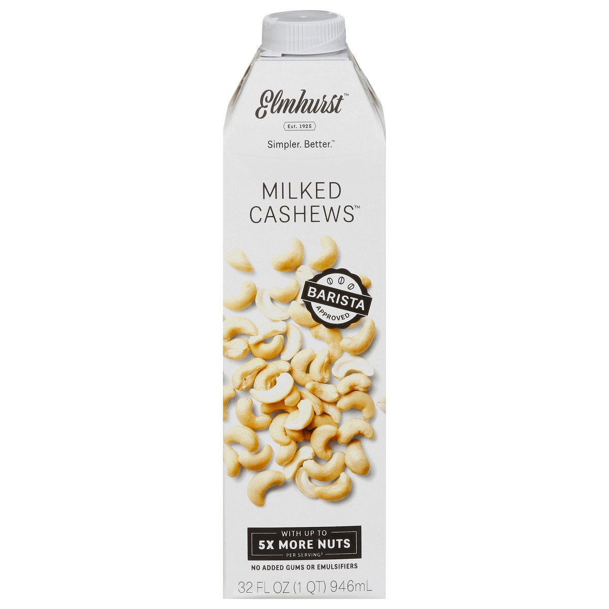 slide 1 of 9, Elmhurst Milked Cashews Non-dairy Beverage, 32 fl oz