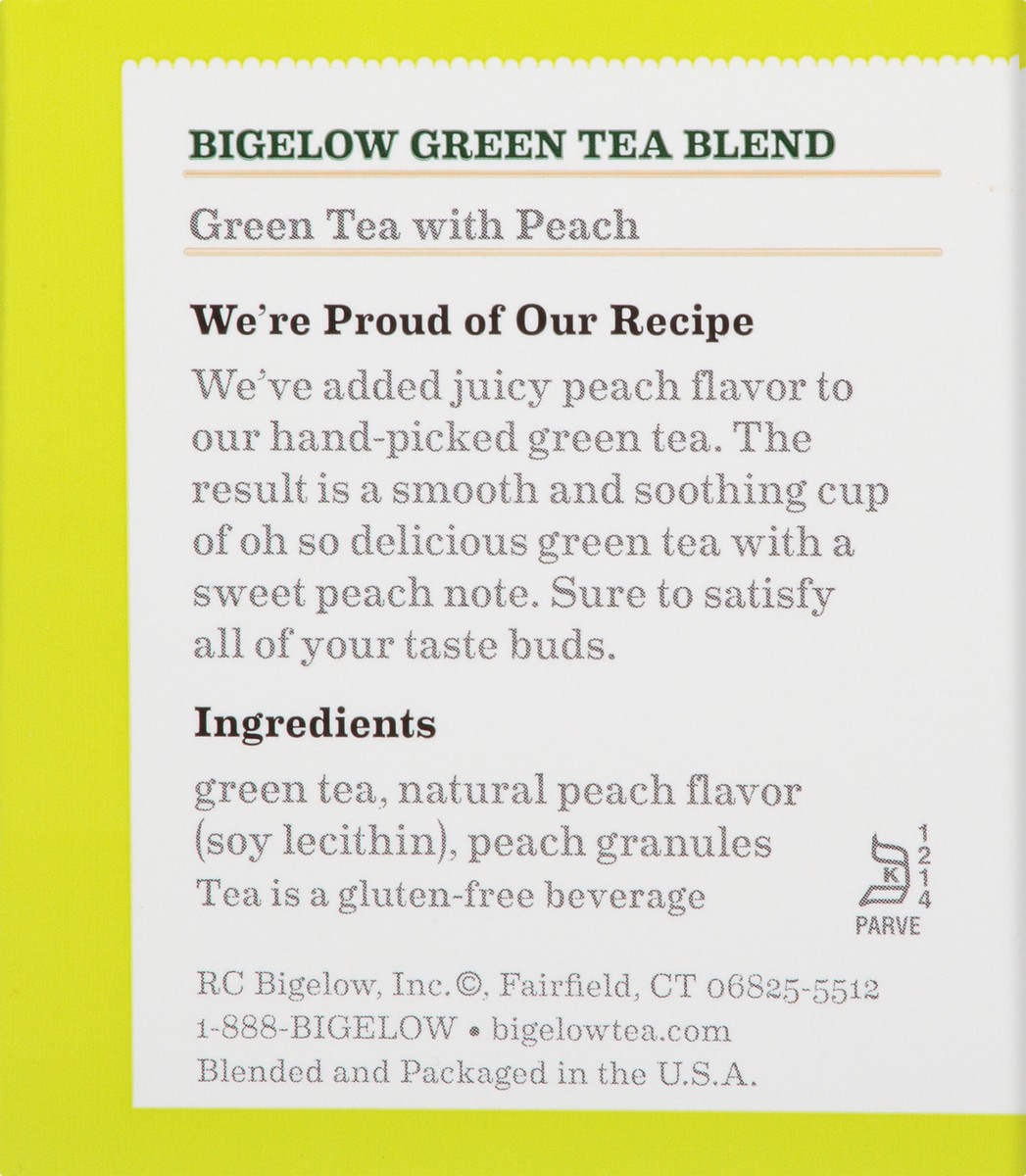 slide 8 of 11, Bigelow Green Tea with Peach - 20 ct, 20 ct