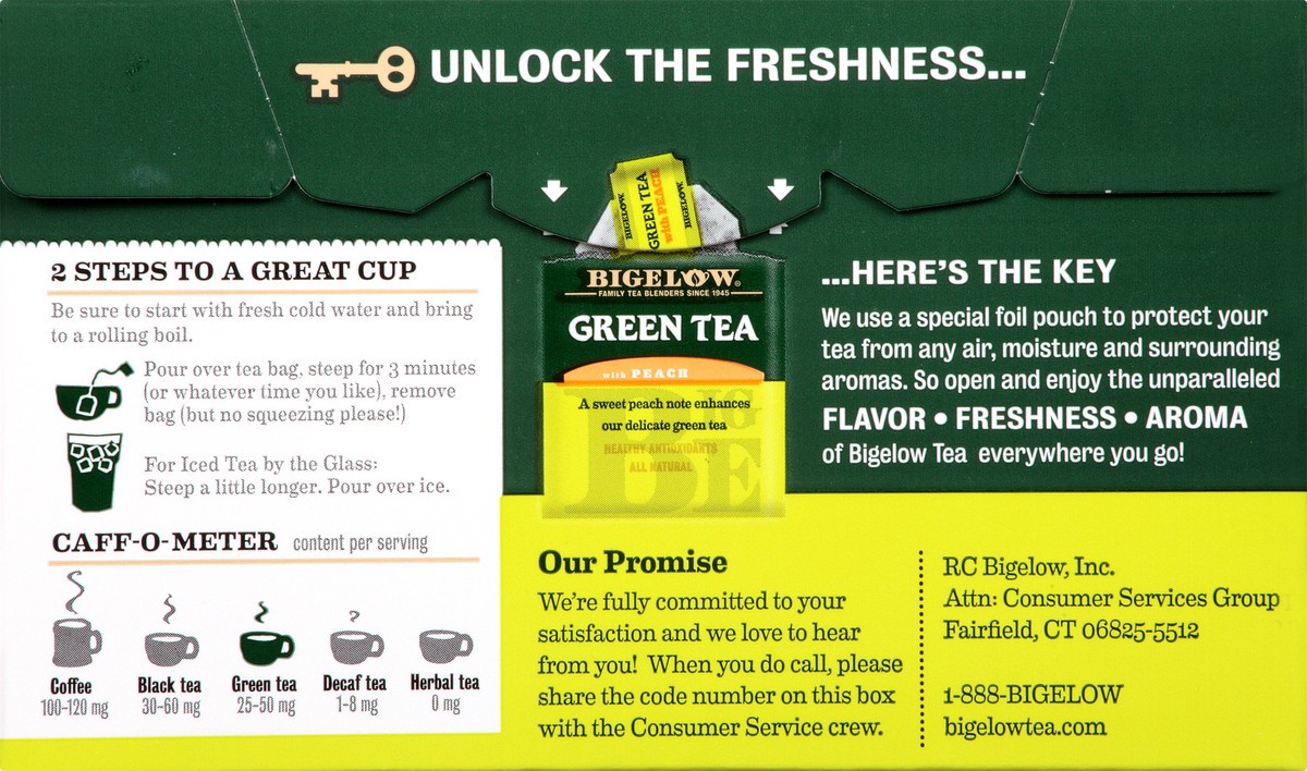 slide 4 of 11, Bigelow Green Tea with Peach - 20 ct, 20 ct