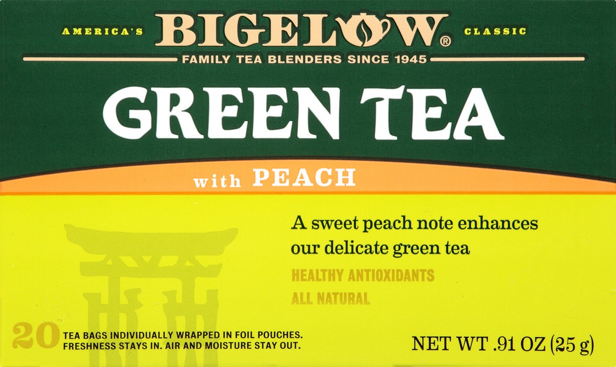 slide 9 of 11, Bigelow Green Tea with Peach - 20 ct, 20 ct