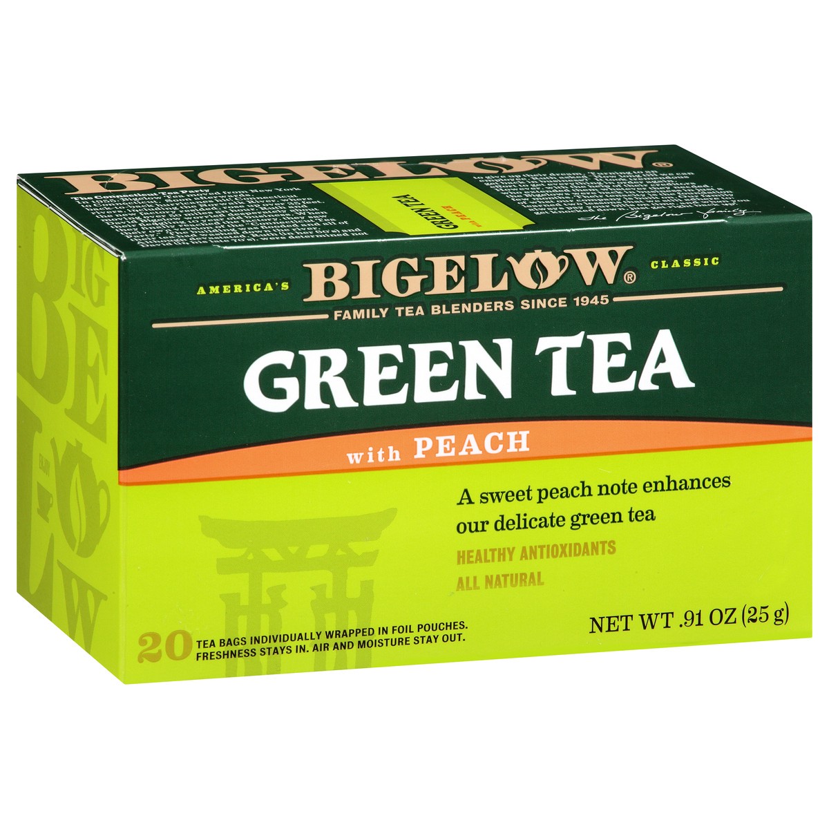 slide 10 of 11, Bigelow Green Tea with Peach - 20 ct, 20 ct