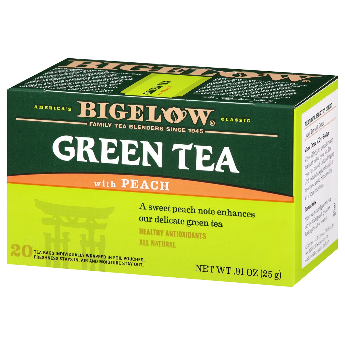 slide 7 of 11, Bigelow Green Tea with Peach - 20 ct, 20 ct