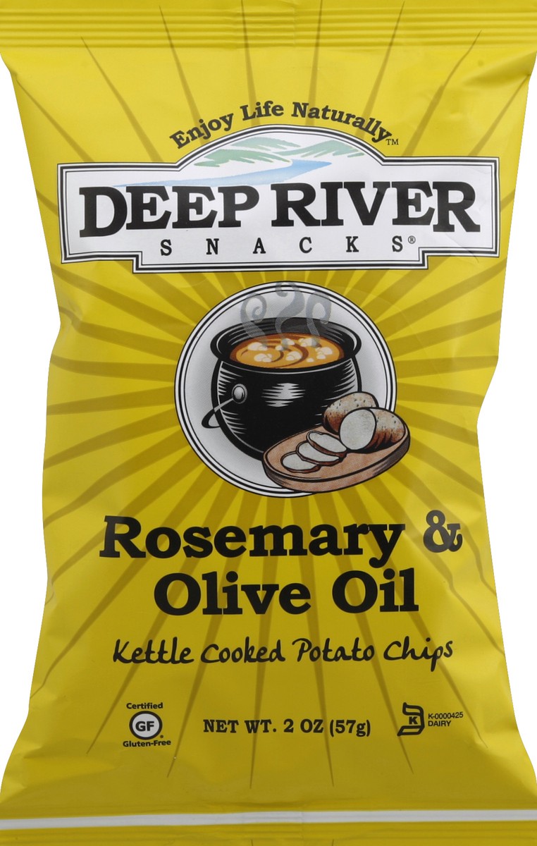 slide 2 of 6, Deep River Snacks Rosemary & Olive Oil Kettle Cooked Potato Chips, 2 oz