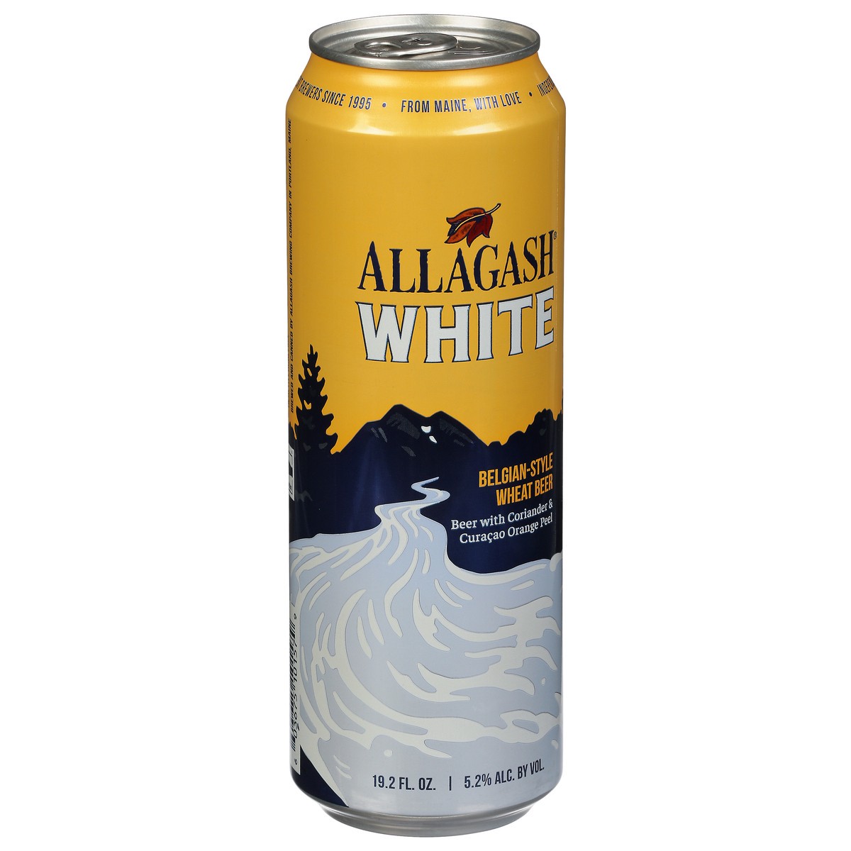 slide 5 of 9, Allagash Belgian-Style Wheat White Beer 19.2 fl oz, 19 oz