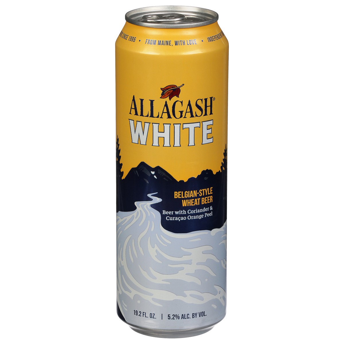 slide 1 of 9, Allagash Belgian-Style Wheat White Beer 19.2 fl oz, 19 oz