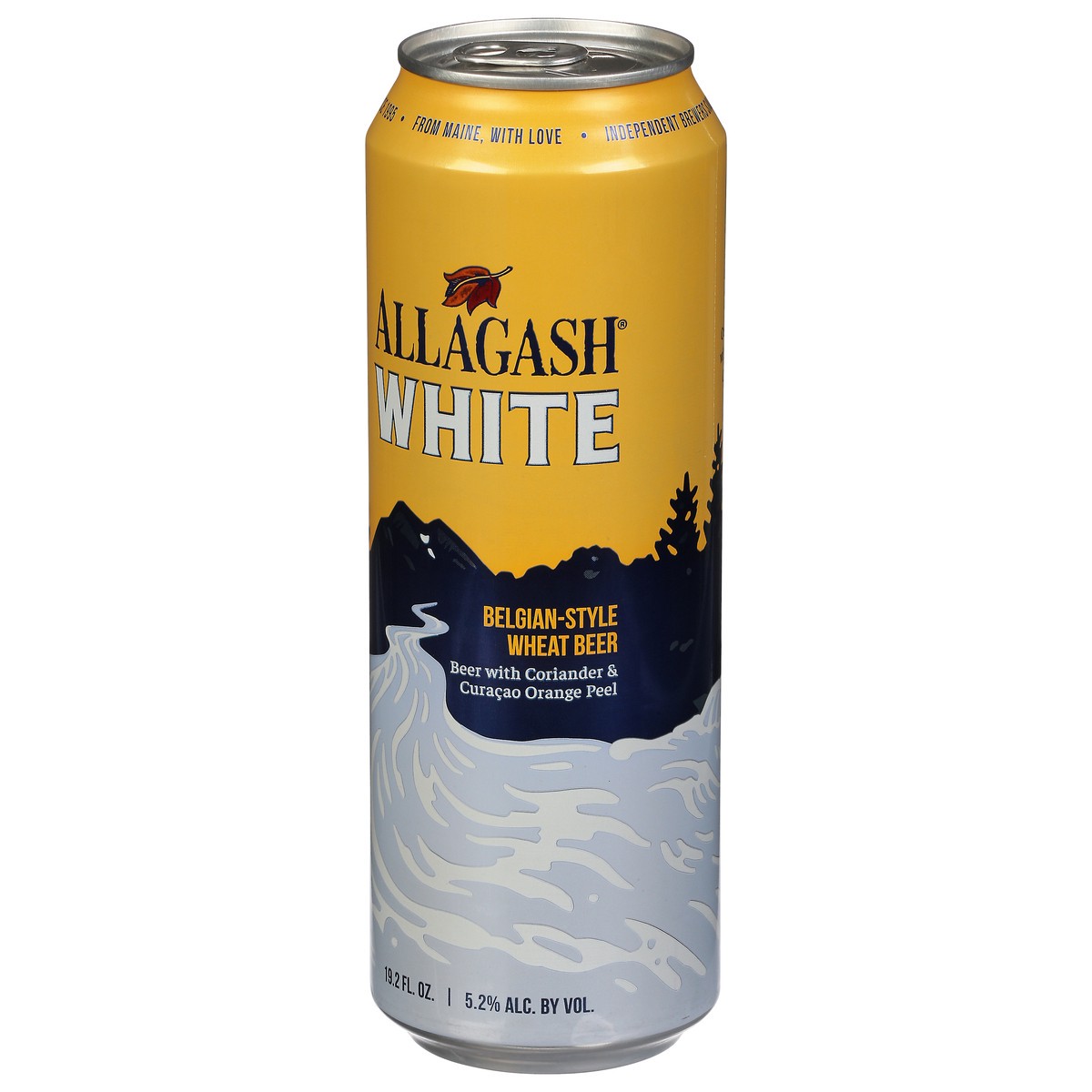 slide 2 of 9, Allagash Belgian-Style Wheat White Beer 19.2 fl oz, 19 oz