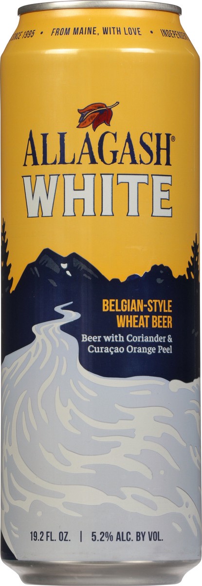 slide 3 of 9, Allagash Belgian-Style Wheat White Beer 19.2 fl oz, 19 oz