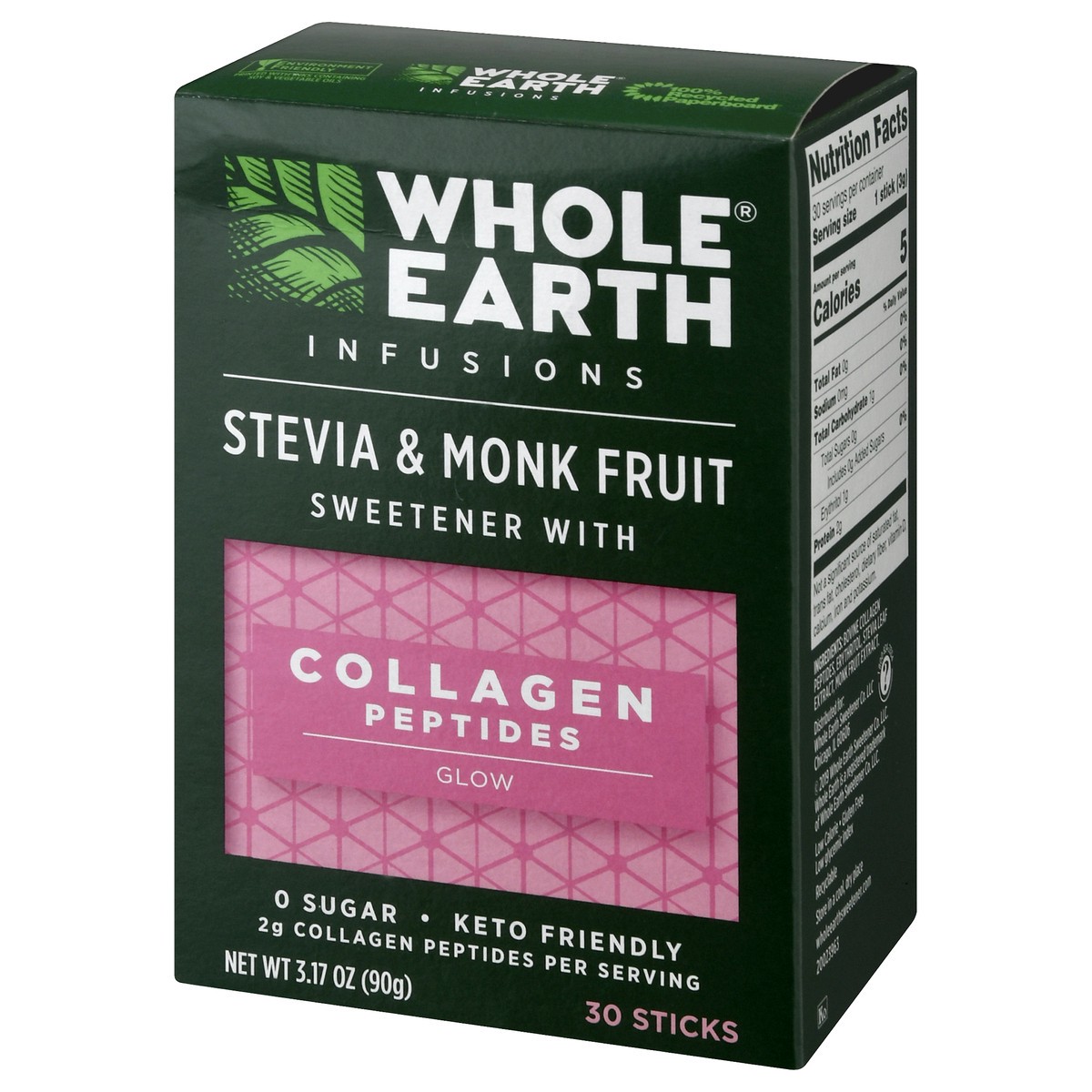 slide 3 of 9, Whole Earth Sweetener Co. Whole Earth Infusions Collagen, 3.2 oz