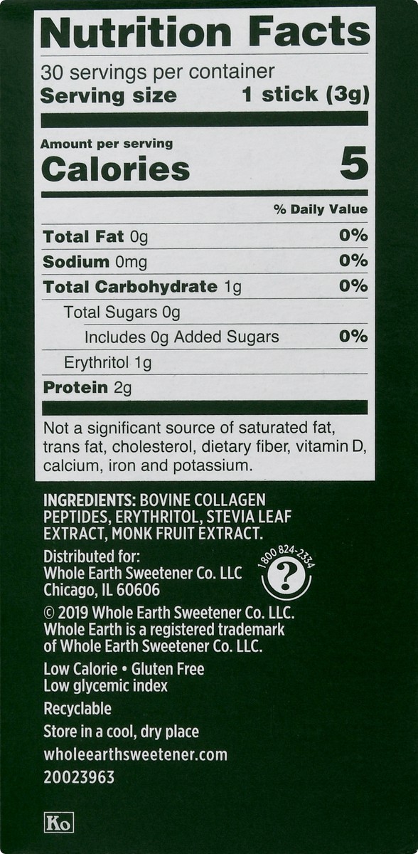 slide 8 of 9, Whole Earth Sweetener Co. Whole Earth Infusions Collagen, 3.2 oz