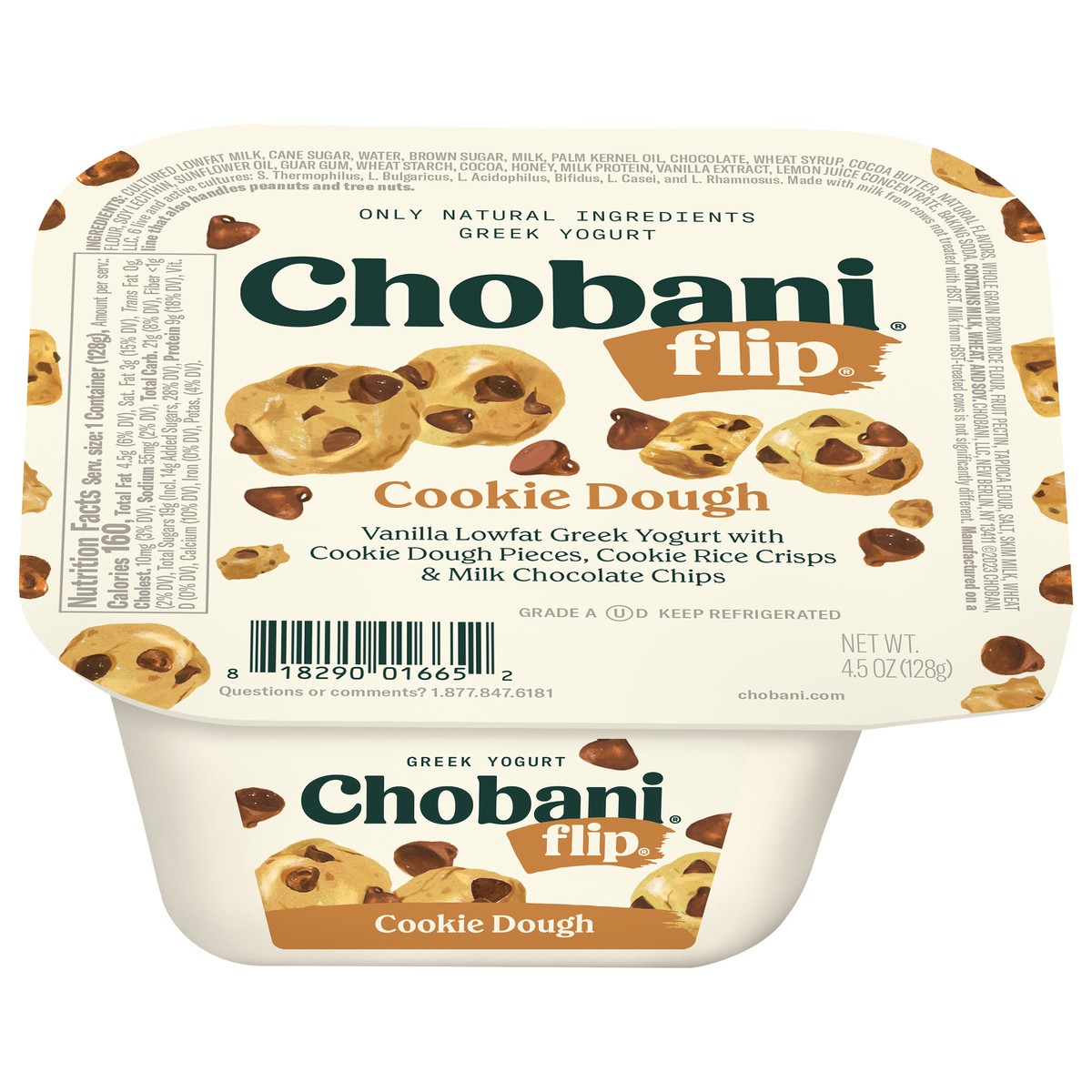 slide 1 of 11, Chobani Flip Cookie Dough Greek Yogurt - 4.5oz, 4.5 oz