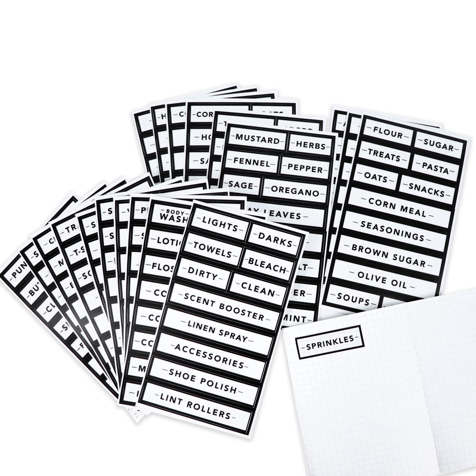 slide 2 of 6, Black Border Rectangle Household Label Stickers By Recollections, 3.88 in x 7 in