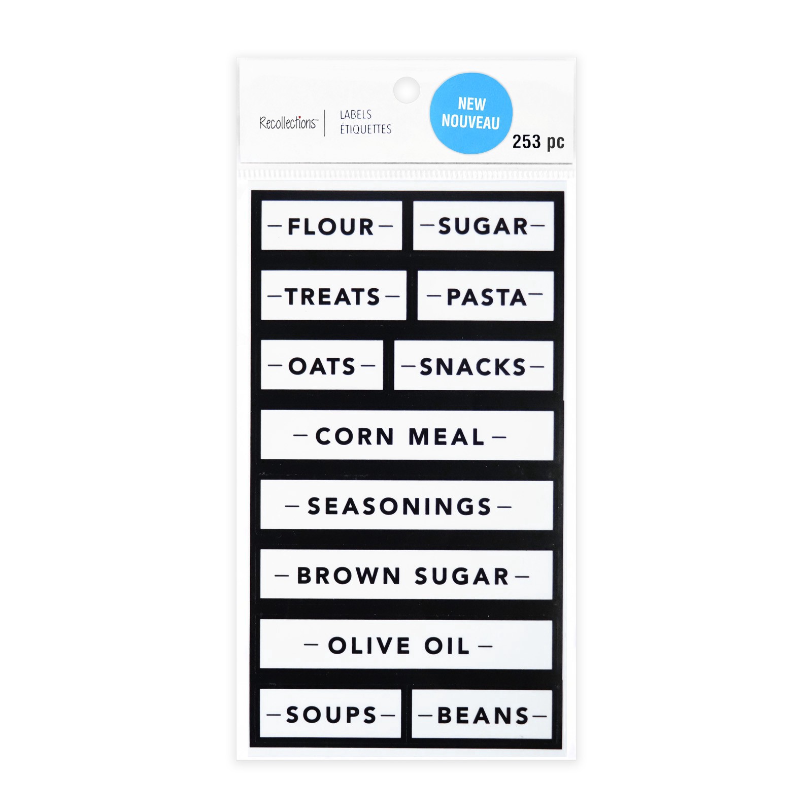 slide 3 of 6, Black Border Rectangle Household Label Stickers By Recollections, 3.88 in x 7 in