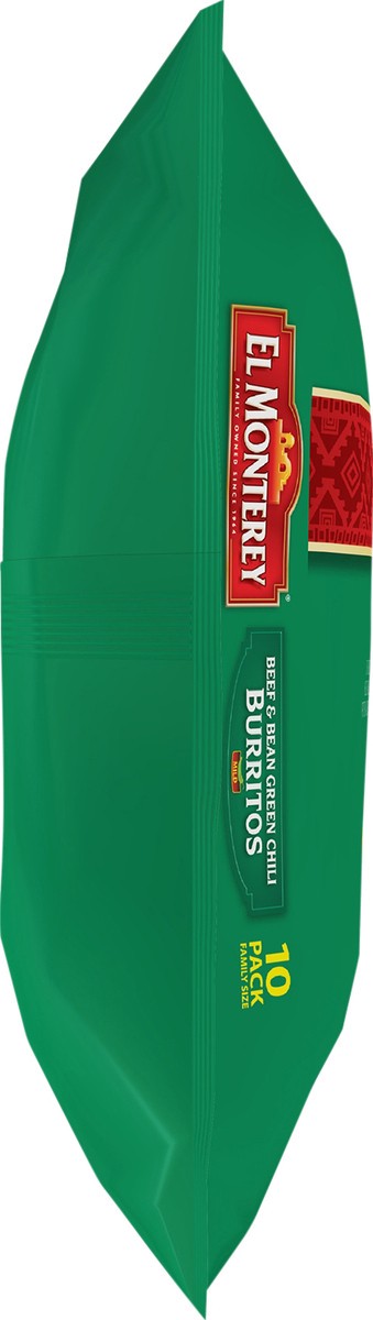 slide 7 of 7, El Monterey Burritos Beef & Bean Green Chili Family Pack, 10 ct; 40 oz