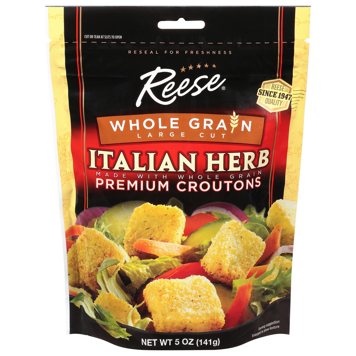 slide 1 of 12, Reese Premium Whole Grain Large Cut Italian Herb Croutons 5 oz, 5 oz