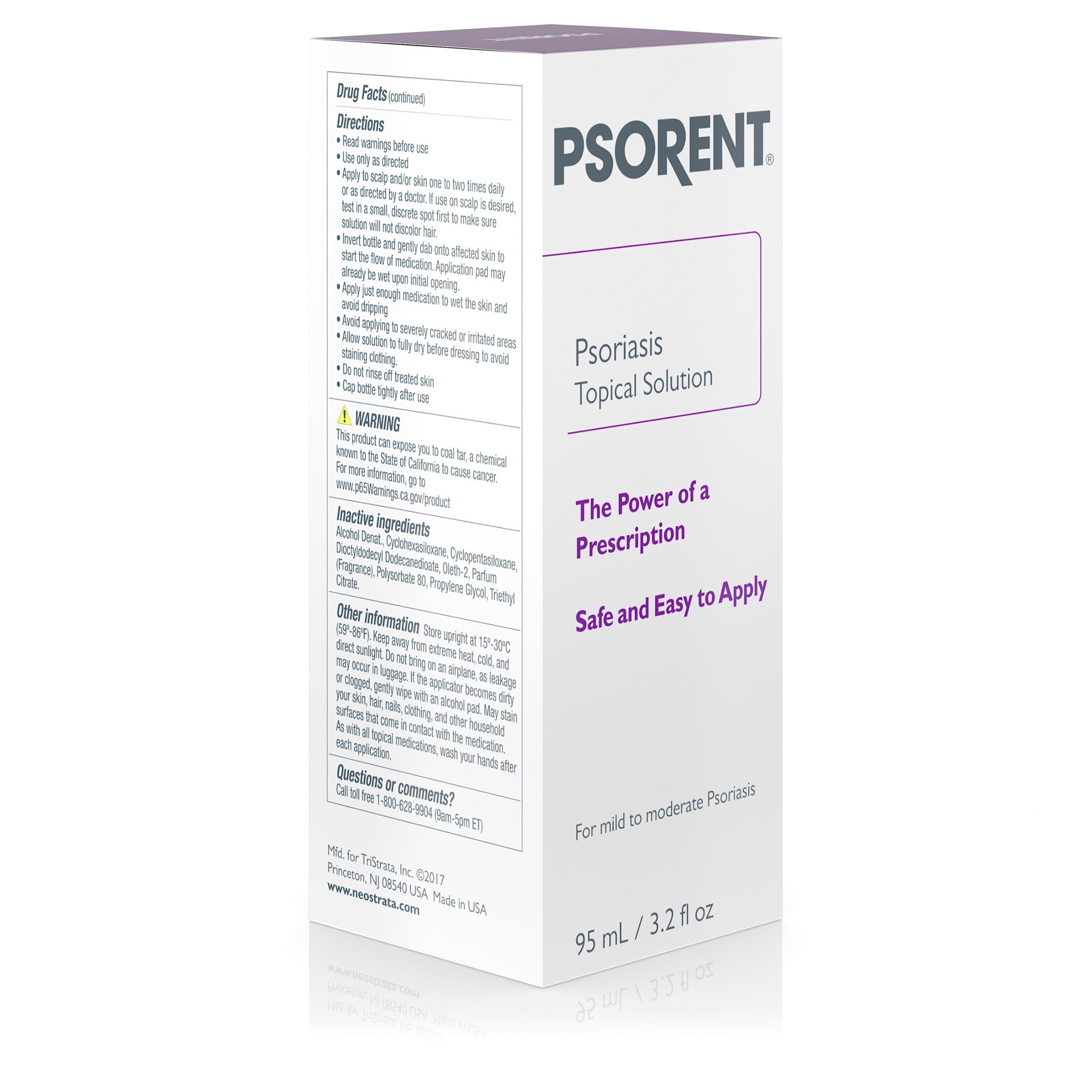 slide 3 of 5, PSORENT Psoriasis Topical Solution, 3.2 Fl. Oz, 95 ml