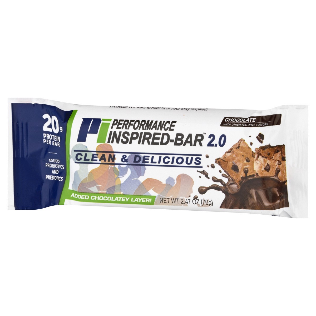 slide 7 of 12, Performance Inspired Nutrition Protein Bar, Chocolate, 2.47 oz