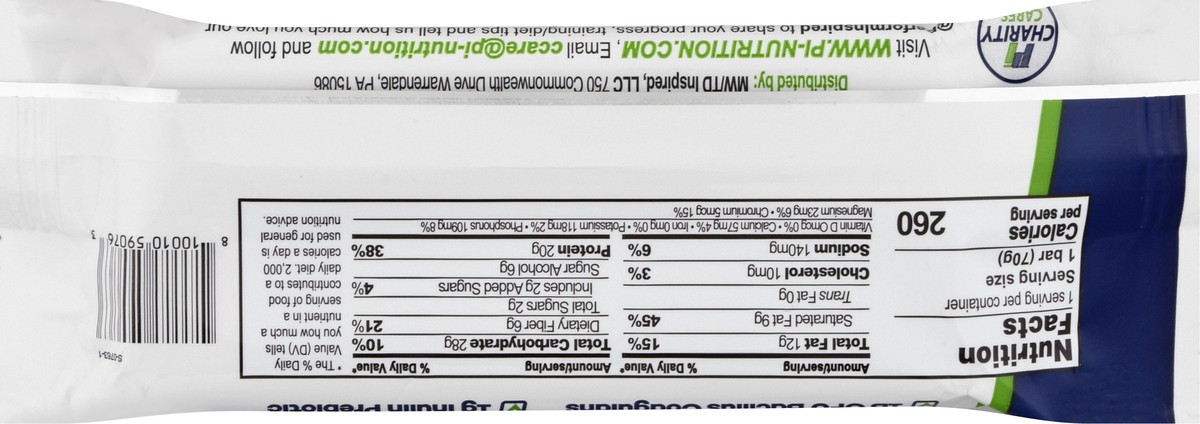 slide 10 of 12, Performance Inspired Nutrition Protein Bar, Chocolate, 2.47 oz