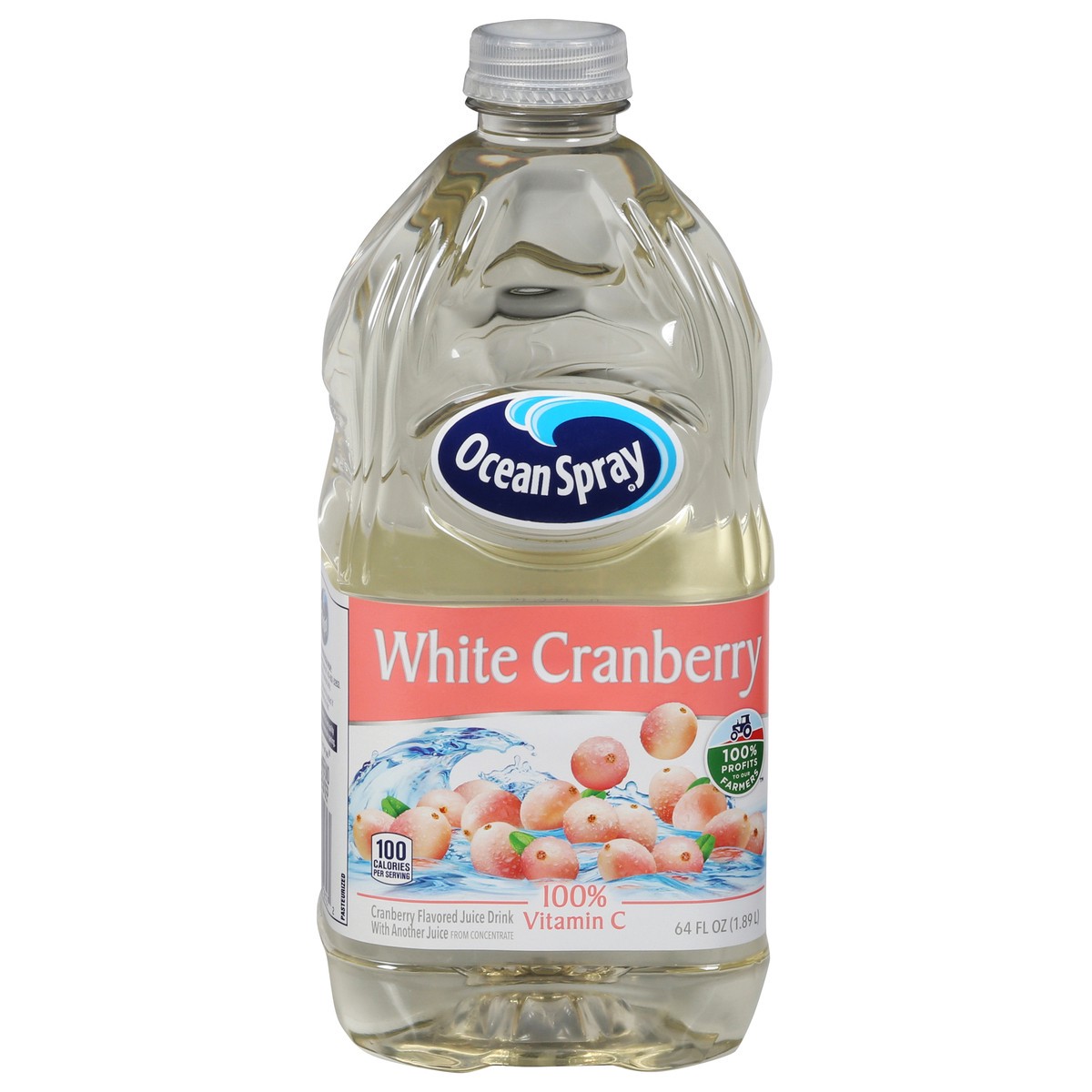 slide 1 of 9, Ocean Spray White Cranberry Juice, 64 fl oz
