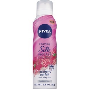 slide 1 of 1, Nivea Raspberry Foaming Silk Mousse Body Wash, 6.8 oz