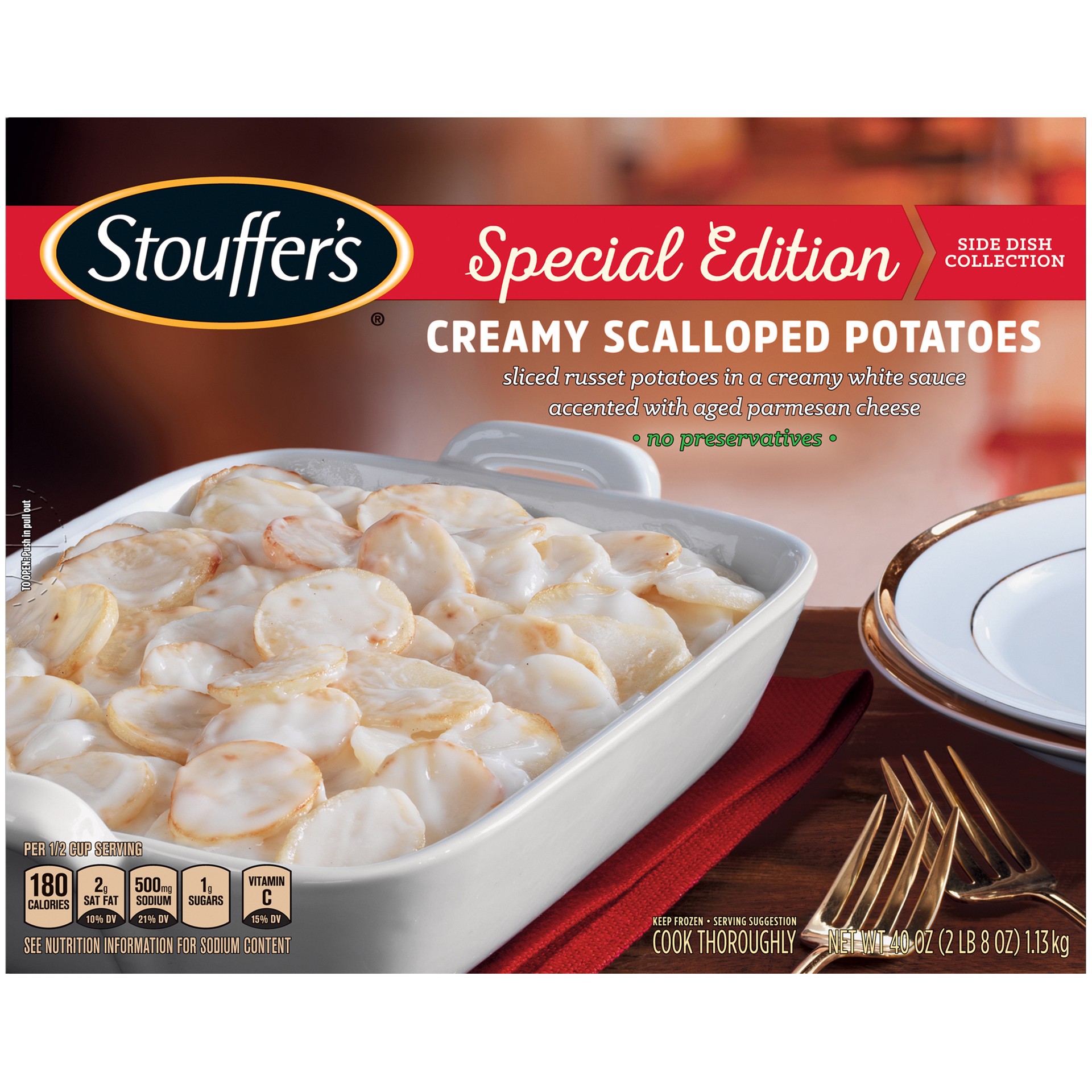 slide 1 of 8, Stouffer's Scalloped Potato, 40 oz