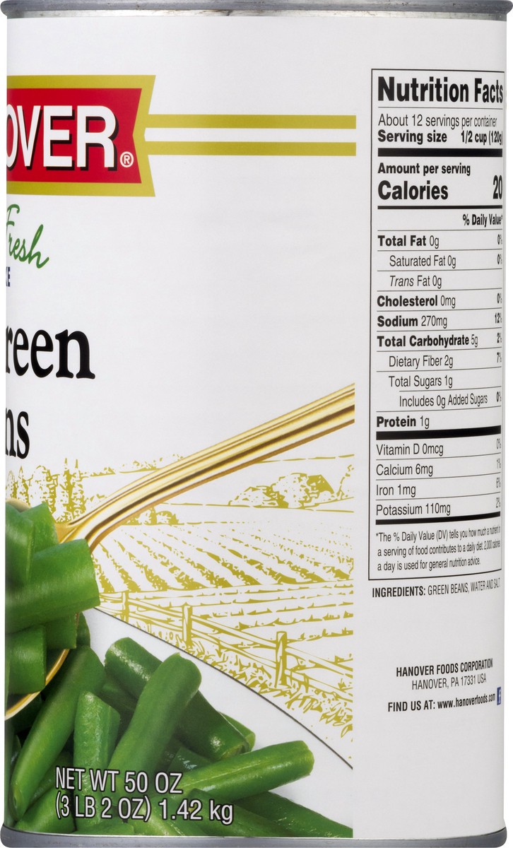 slide 3 of 12, Hanover Garden Fresh Blue Lake Cut Green Beans 50 oz, 50 oz