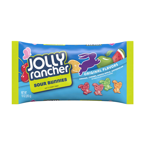 slide 1 of 1, Jolly Rancher Easter Sour Bunnies, 10 oz