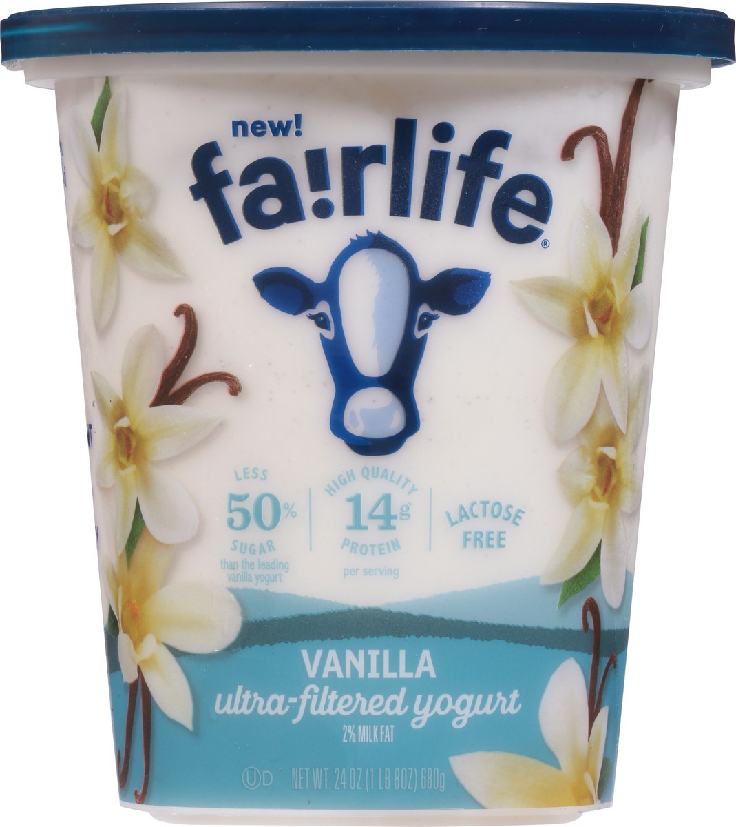 slide 6 of 9, Fairlife Vanilla Ultra-Filtered Yogurt, 2% Milk Fat, Lactose Free, Multiserve, 24 oz